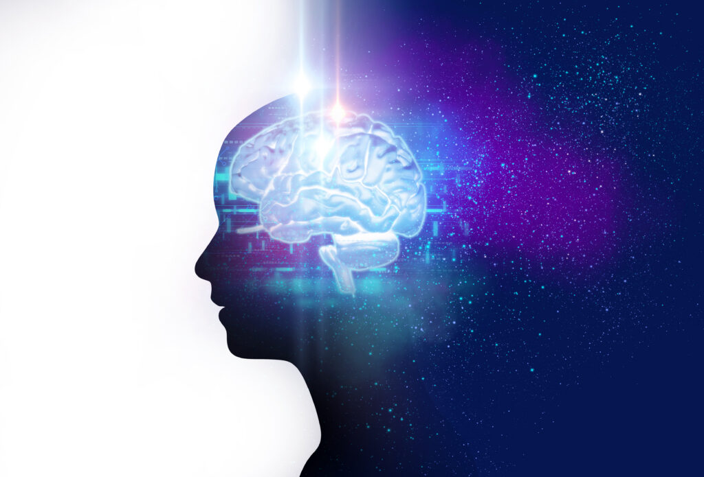 3d illustration , represent scientific concept and brain creativity.